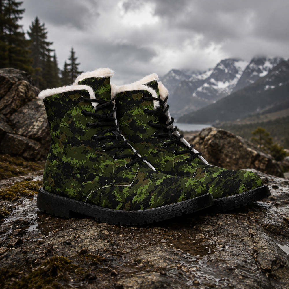 Cadpat TW Men's Fur and Leather Boots