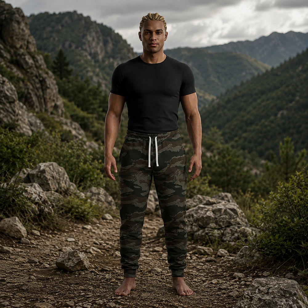 Cuban Grey Lizard W2 Unisex Camo Athletic Joggers
