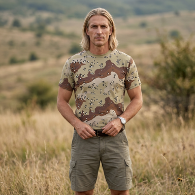 Chocolate Chip Desert Camo Unisex Cut & Sew Tee - Equippage.com