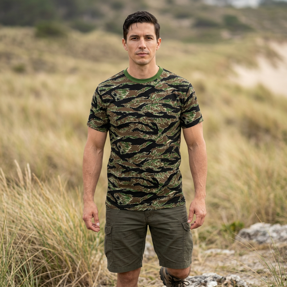 US Tiger Stripe Camo Unisex Cut & Sew Tee
