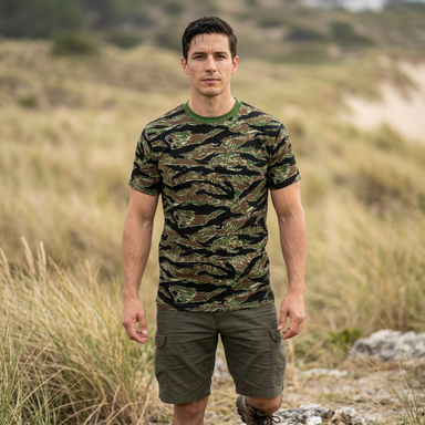 US Tiger Stripe Camo Unisex Cut & Sew Tee - Equippage.com