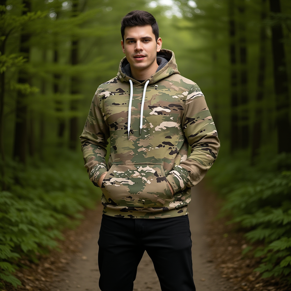 Scorpion W2 All-Over Print Men's Thicken Pullover Hoodie - Equippage.com