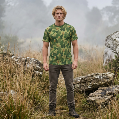 US Mitchell Wine Leaf Camo Unisex Cut & Sew Tee - Equippage.com