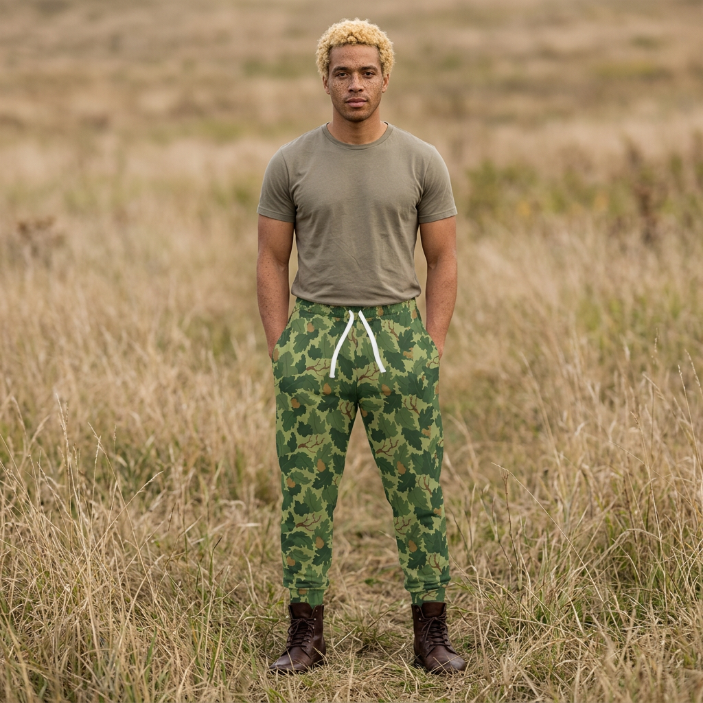 US Mitchell Wine Leaf Camo Unisex Athletic Joggers - Equippage.com