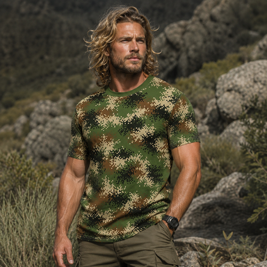 Columbian Patriota Camo Unisex Cut & Sew Tee - Equippage.com