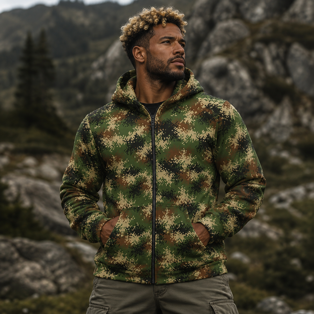 Columbian Patriota Camo Unisex Zip Hoodie