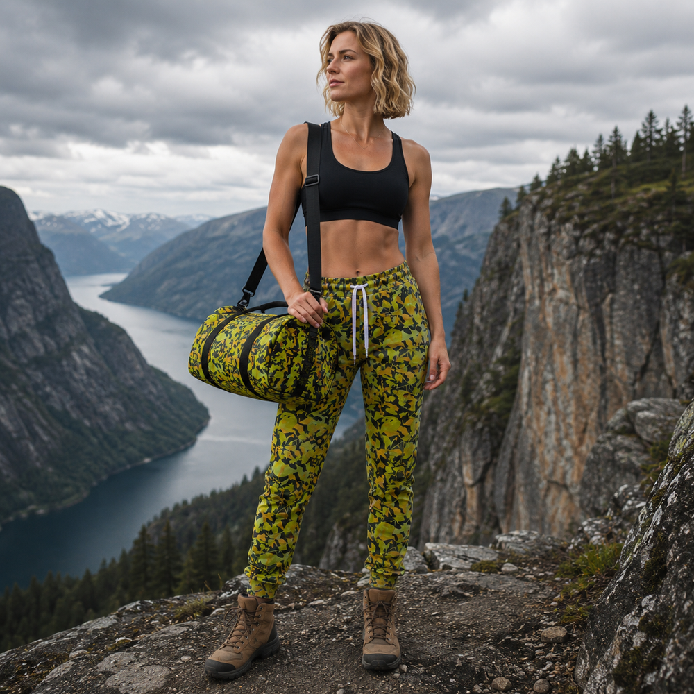 Cuban Elm Leaf Camo Travel Duffel Bag