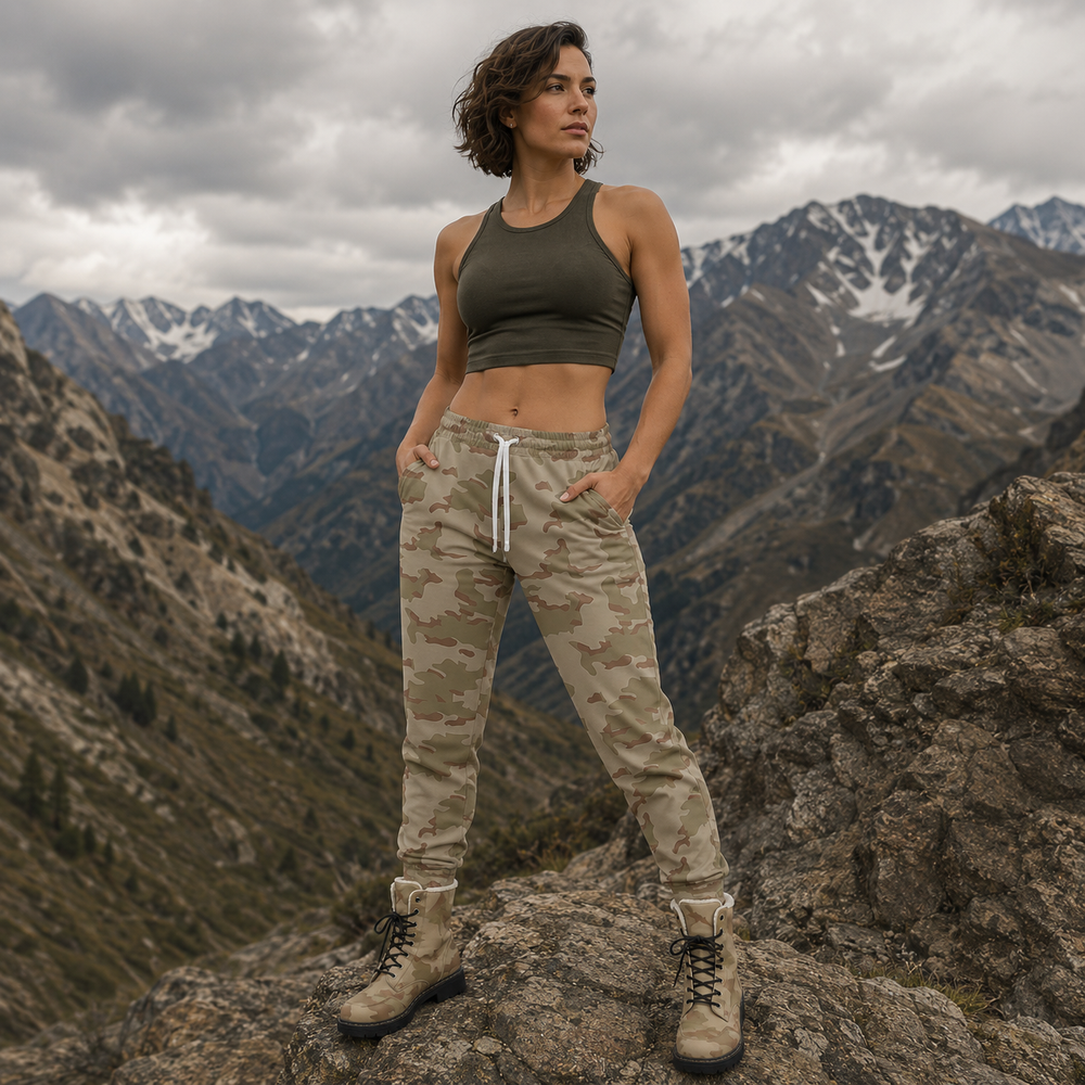 Belgian M1999 Desert Jigsaw Camo Unisex Athletic Joggers