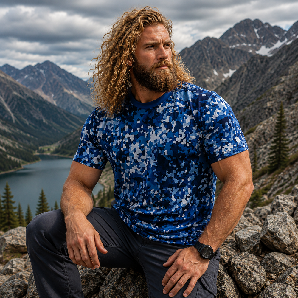 Belgian M19 NFP-Navy Camo Unisex Cut & Sew Tee