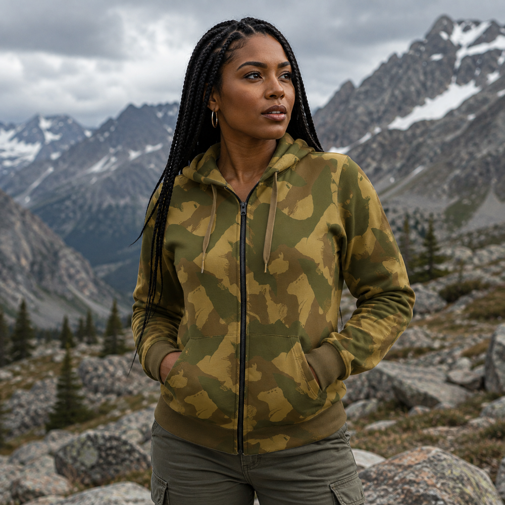 British Denison Airborne Camo Unisex Zip Hoodie