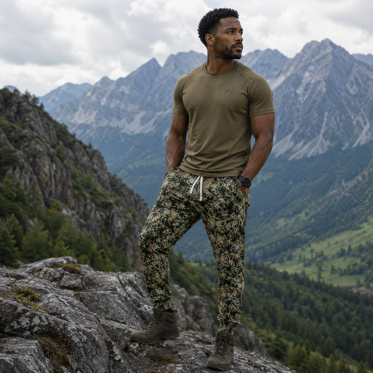 Dutch NFP Green Camo Unisex Athletic Joggers - Equippage.com