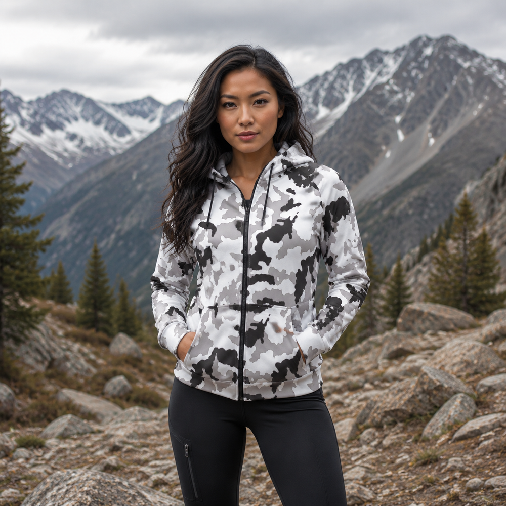 Irish DPM Winter Camo Unisex Zip Hoodie