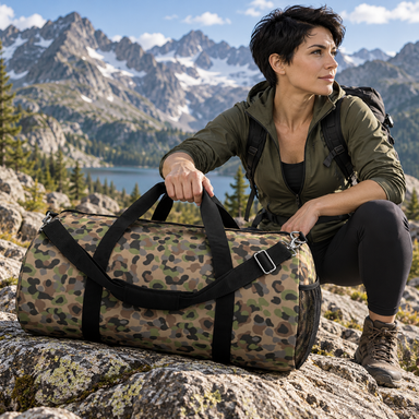 Austrian Pea Dot Camo Travel Duffel Bag - Equippage.com