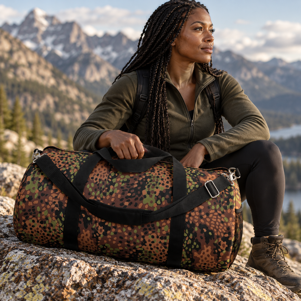 German Erbsenmuster Camo Travel Duffel Bag