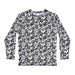 Men's Long Sleeve Shirt — Black & White Camo All-Over Print - Equippage.com