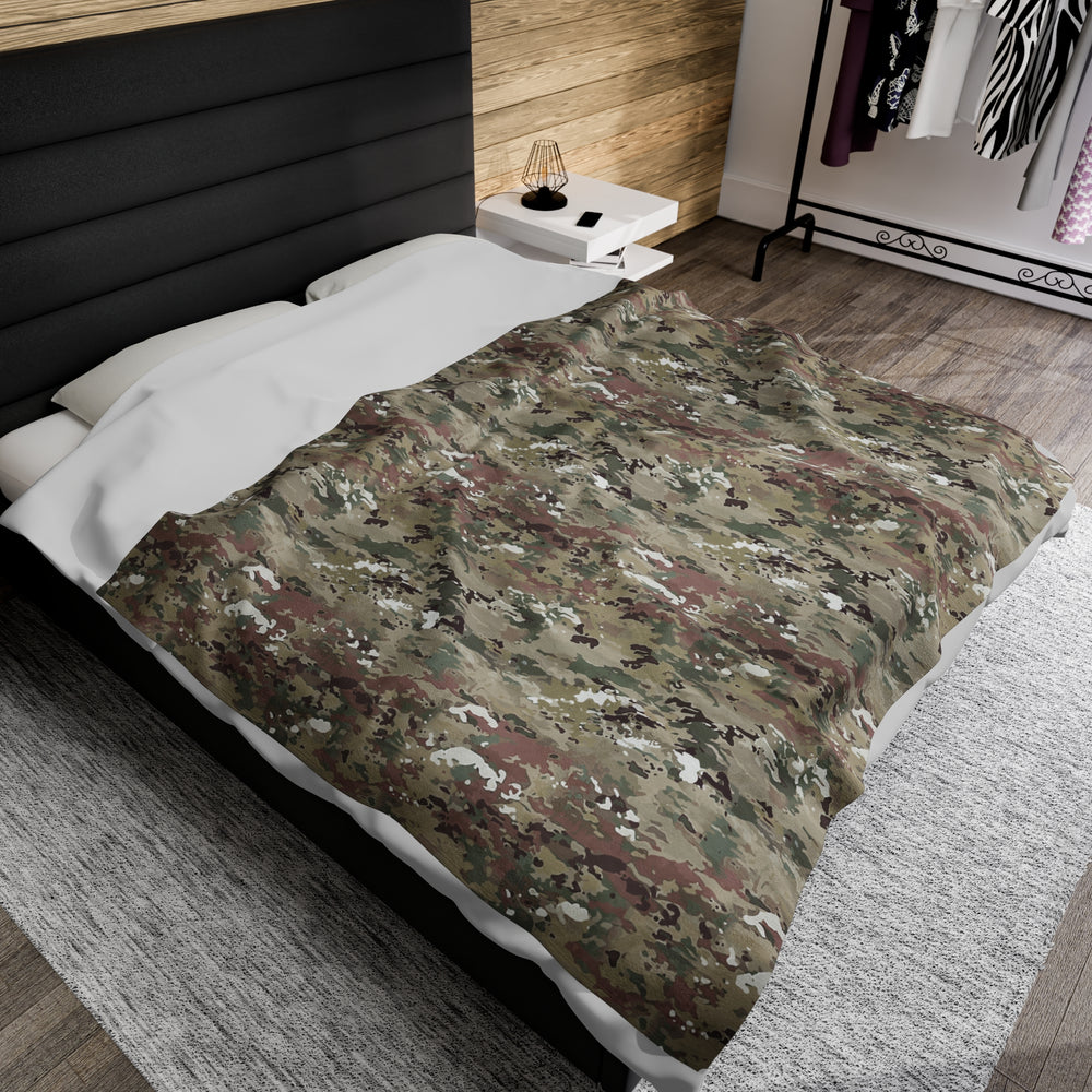 Scorpion Camouflage Velveteen Plush Blanket By Equippage.com