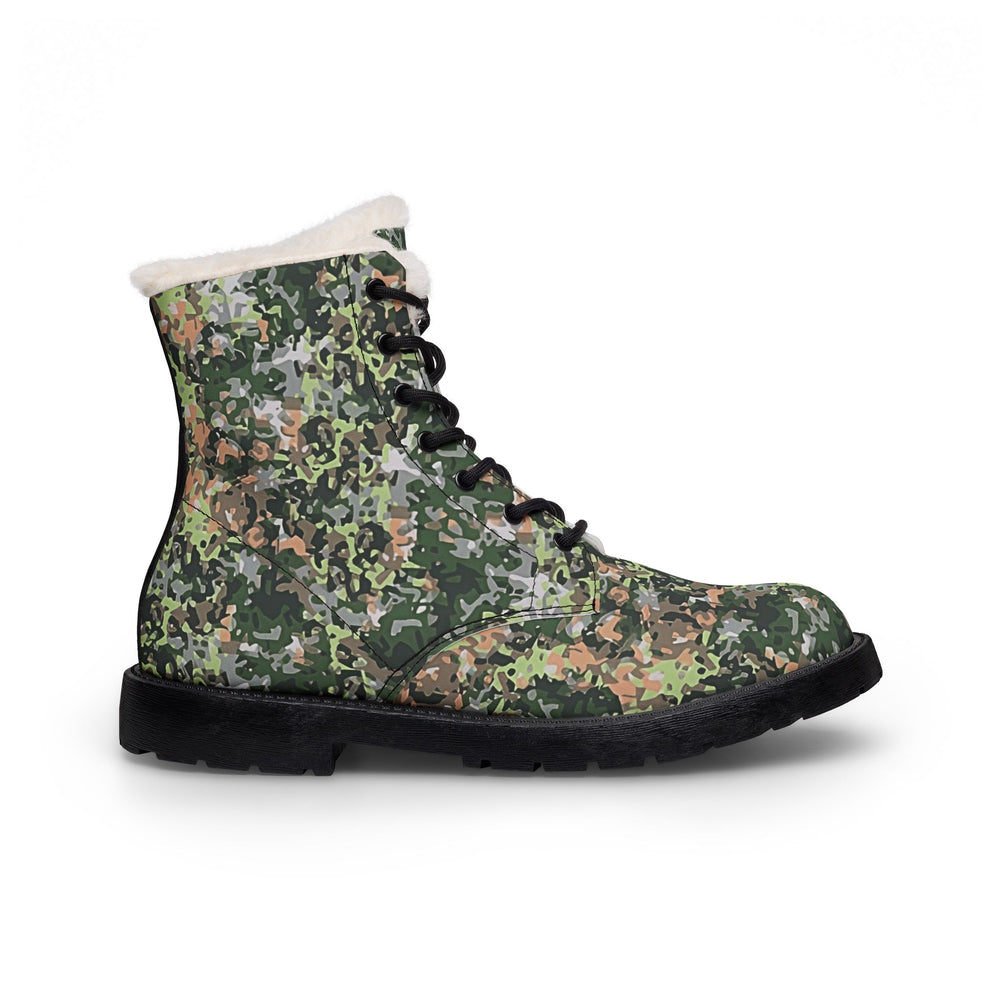 Dutch NFP Green Camo Men's Fur and Leather Boots