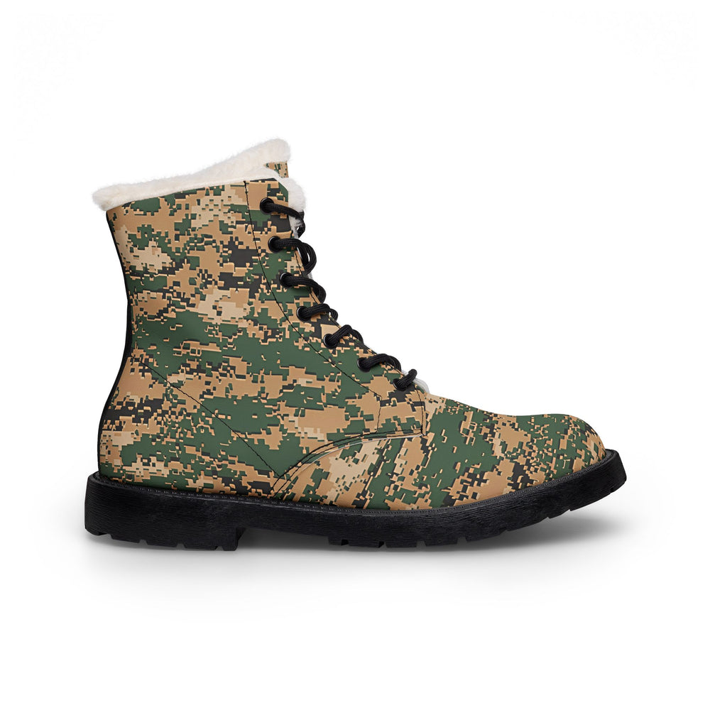 Marina Trans Jungle Camo Men's Fur and Leather Boots