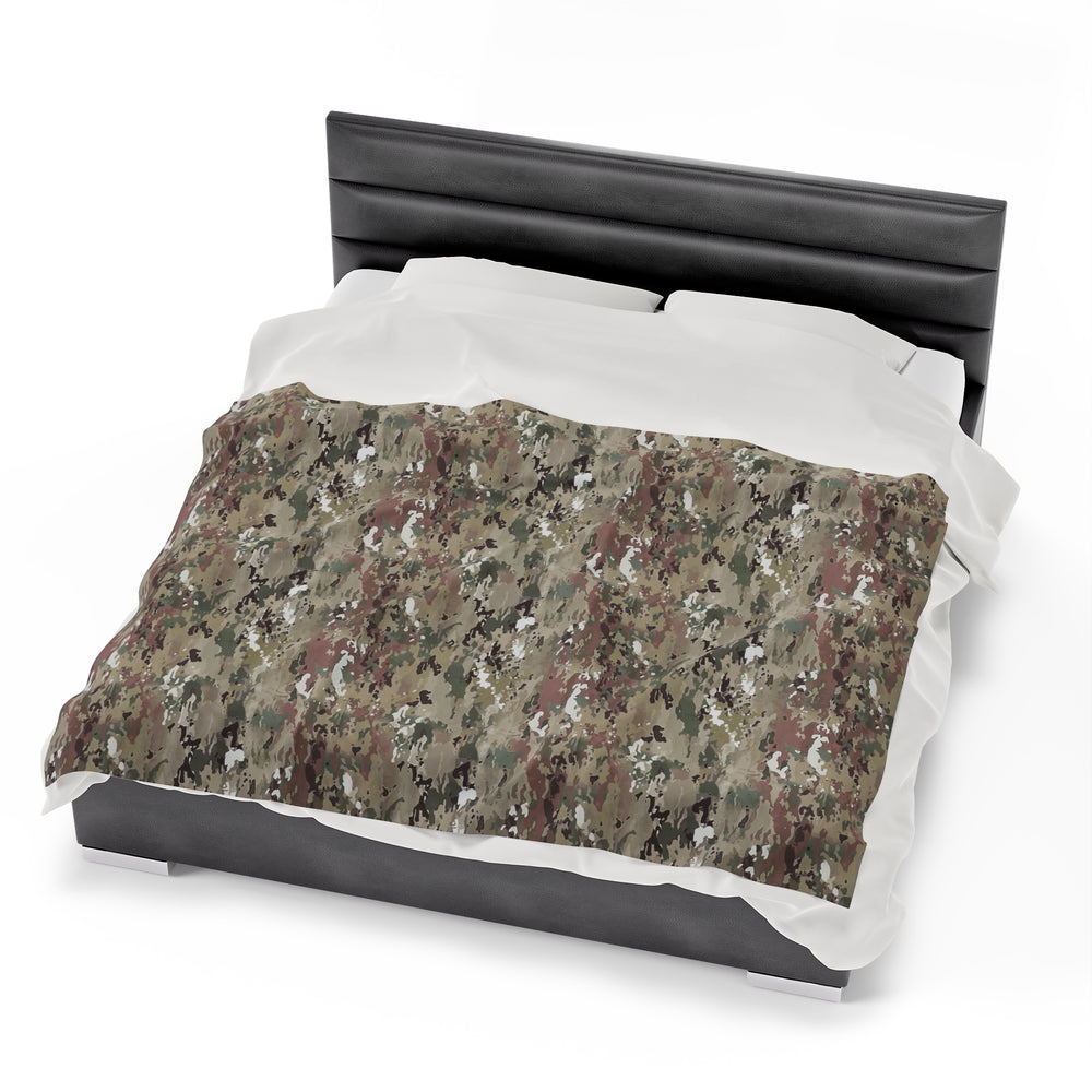 Scorpion Camouflage Velveteen Plush Blanket By Equippage.com