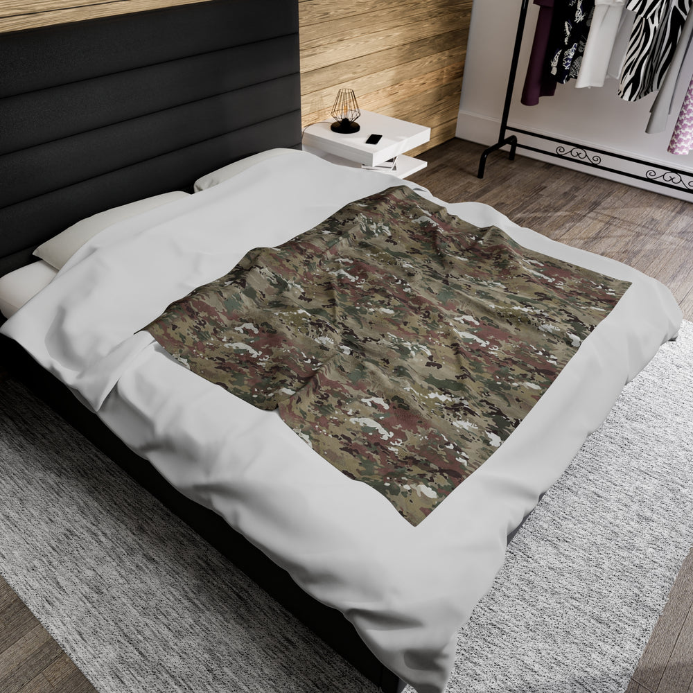 Scorpion Camouflage Velveteen Plush Blanket By Equippage.com