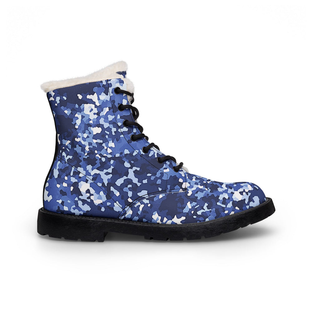 Dutch NFP Blue Camo Men's Fur and Leather Boots