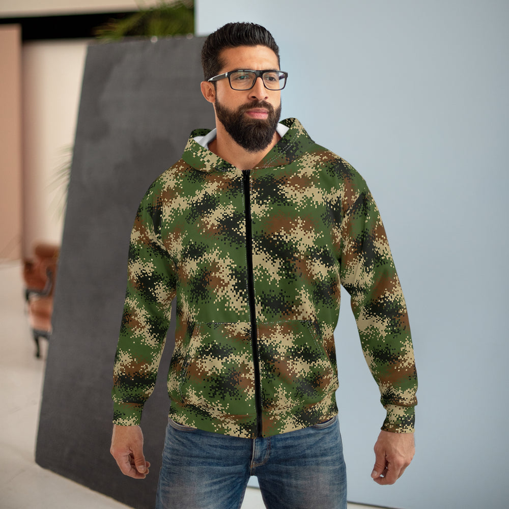Columbian Patriota Camo Unisex Zip Hoodie