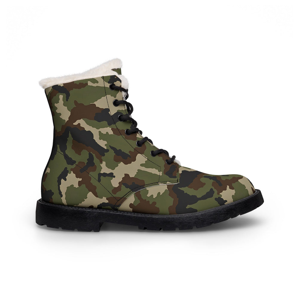 Irish DPM Woodland Camo Men's Fur and Leather Boots