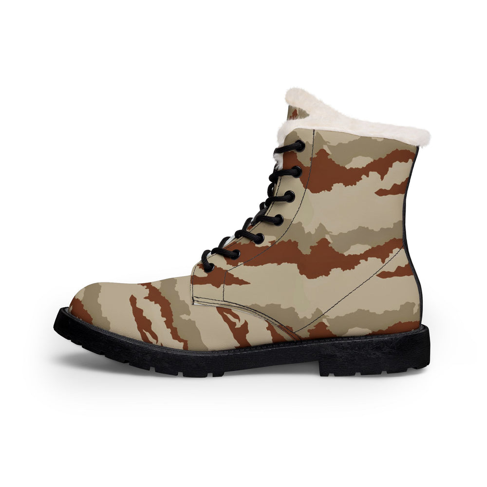 French Daguet Camo Men's Fur and Leather Boots