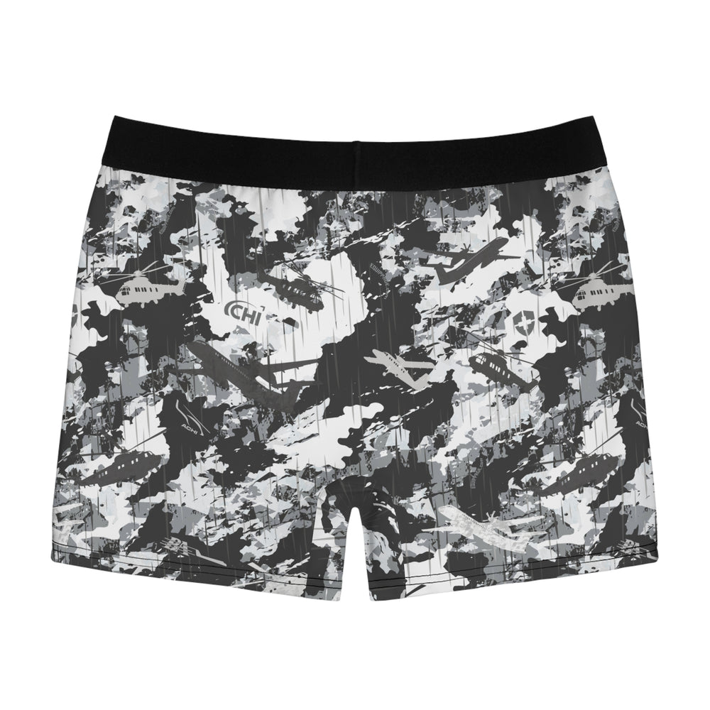 Men's Camo Boxer Briefs — Monochrome Camouflage All-Over Print - Equippage.com
