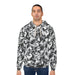 Black & White Abstract Camo Hoodie — All-Over Print Pullover - Equippage.com
