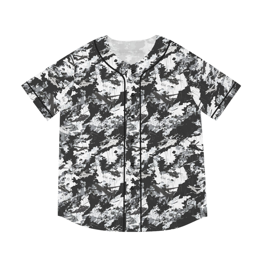 PRESS Camo Men’s Baseball Jersey Custom Camouflage Pattern by Equippage.com