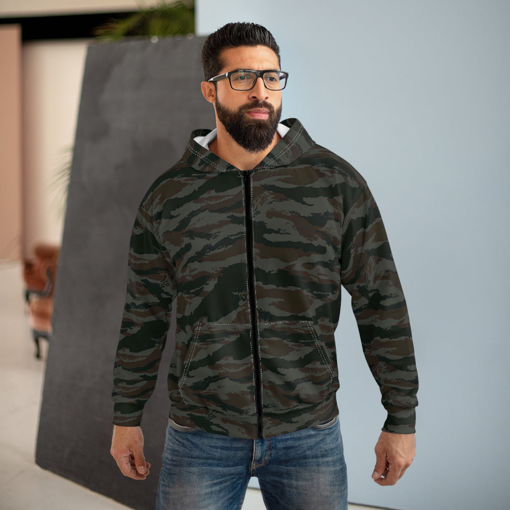 Cuban Grey Lizard Unisex Zip Hoodie