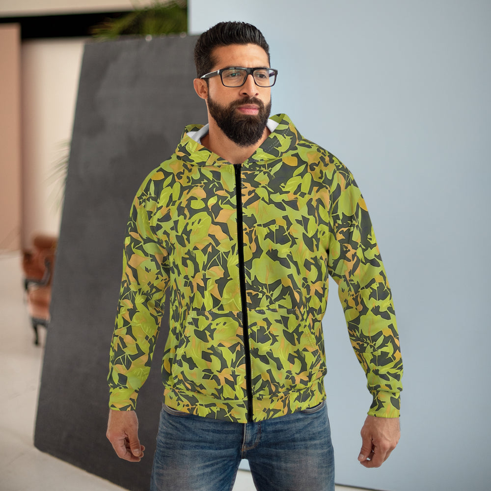 Cuban Elm Leaf Camo Unisex Zip Hoodie