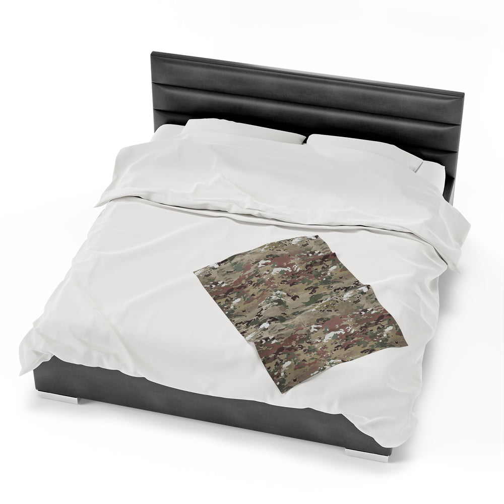 Scorpion Camouflage Velveteen Plush Blanket By Equippage.com