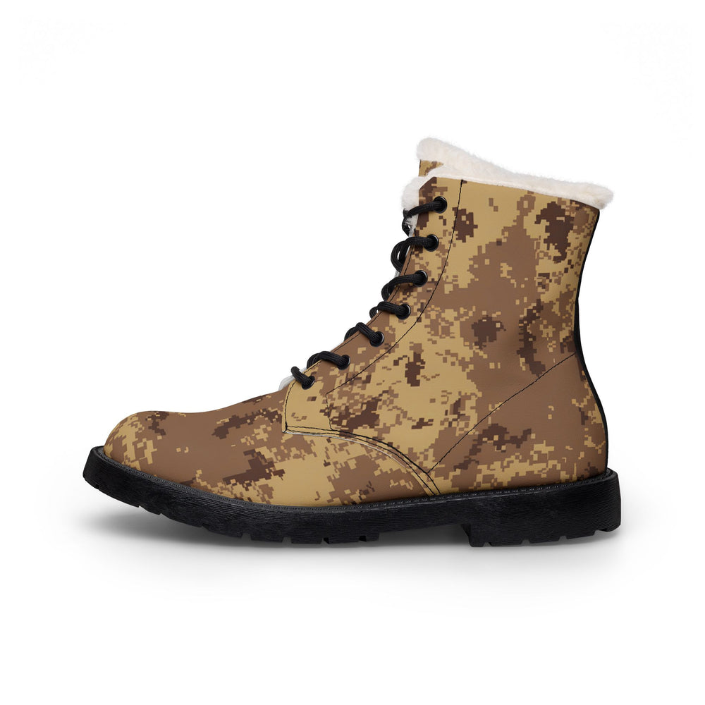 Cadpat AR Camo Men's Fur and Leather Boots