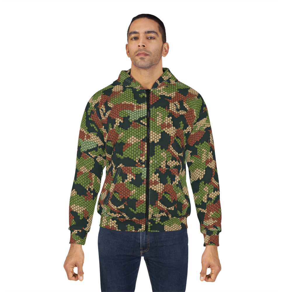 Columbian Chameleon Bicentennial Camo Unisex Zip Hoodie