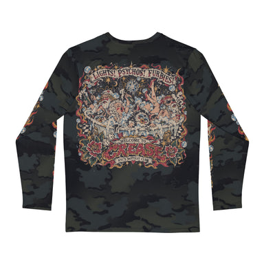 Crease NYC's Hottest Club Black Camo Long Sleeve Shirt - Equippage.com