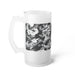 Frosted Glass Beer Mug with Camo Texture — Modern Matte Pint Glass - Equippage.com