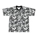 Camo Black & White Football Jersey — All-Over Print Athletic Tee - Equippage.com