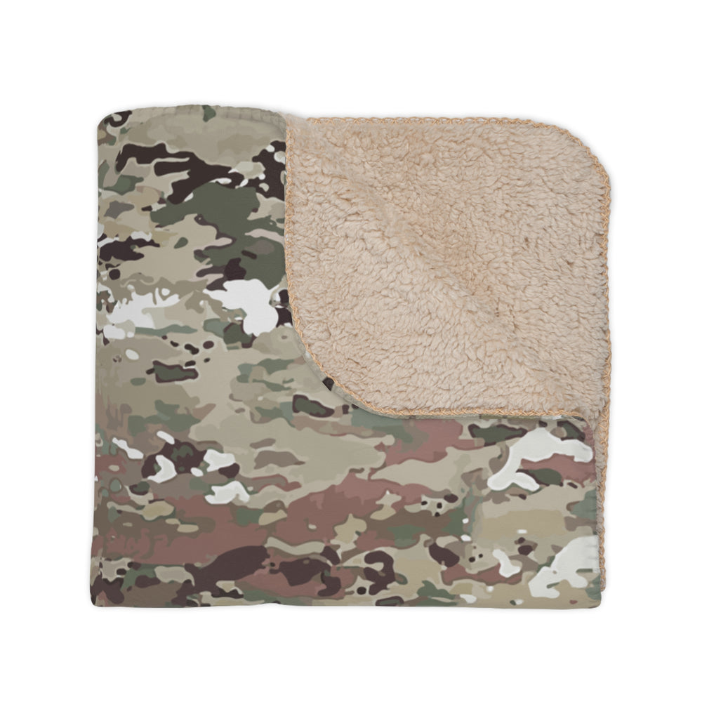 Scorpion Camouflage Tan Sherpa Blanket By Equippage.com