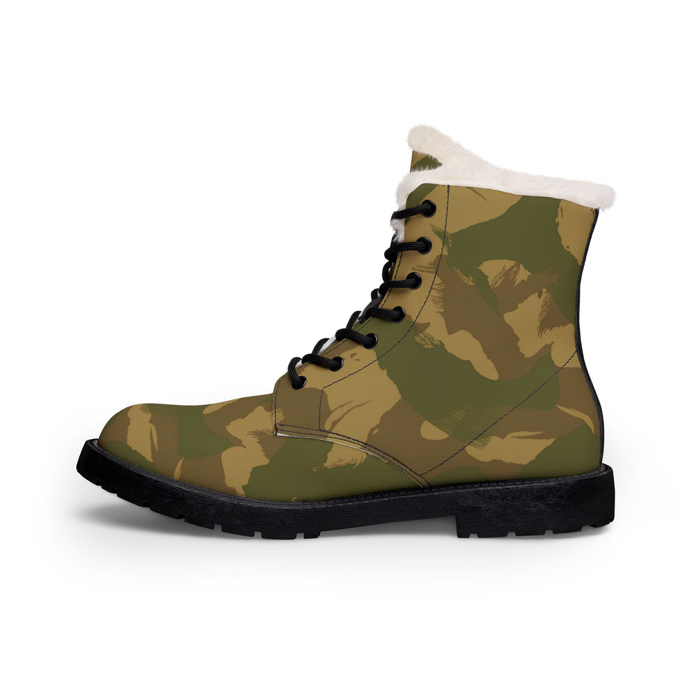 British Denison Airborne Camo Men's Fur and Leather Boots