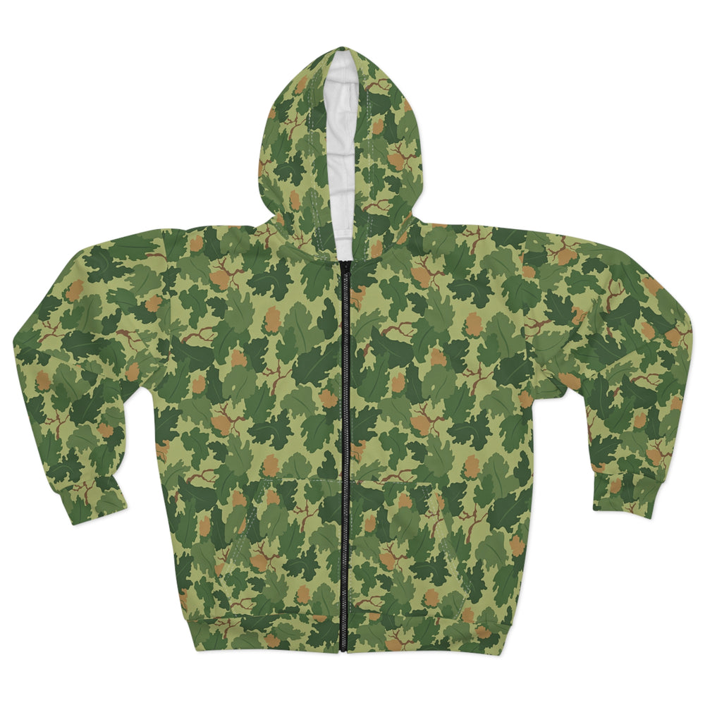 US Mitchell Wine Leaf Camo Unisex Zip Hoodie