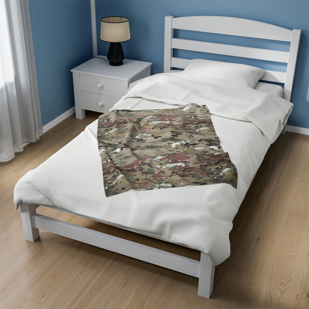 Scorpion Camouflage Velveteen Plush Blanket By Equippage.com