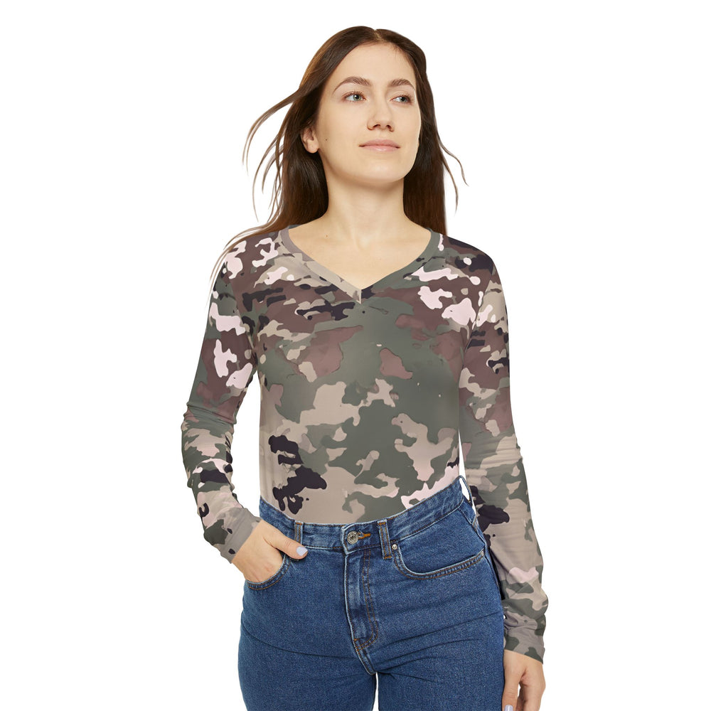 Scorpion W2 OCP Women’s Camo V-Neck Long Sleeve Shirt