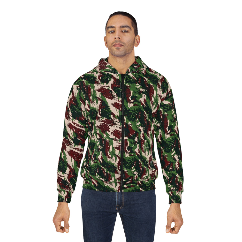 Brazilian Mountain Lizard Camo Unisex Zip Hoodie