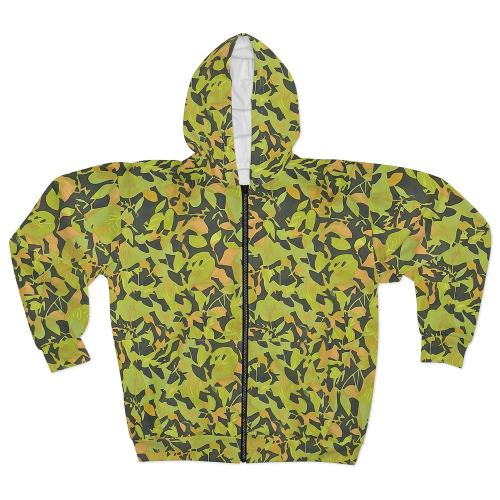 Cuban Elm Leaf Camo Unisex Zip Hoodie