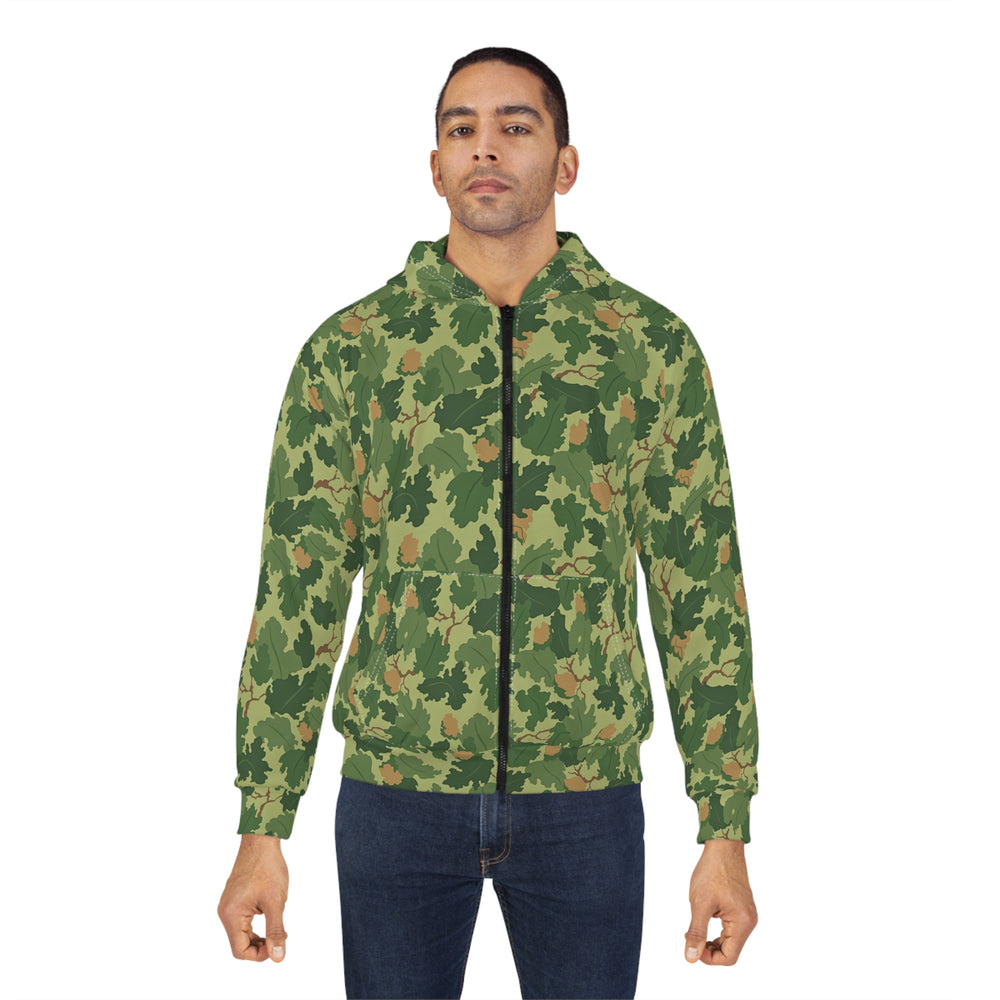 US Mitchell Wine Leaf Camo Unisex Zip Hoodie