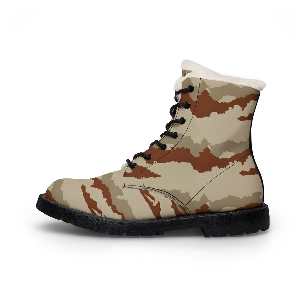 French Daguet Camo Men's Fur and Leather Boots