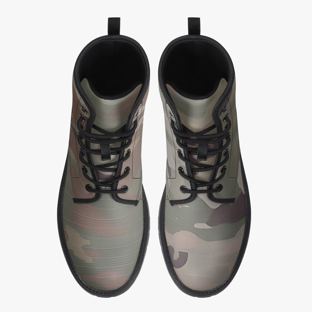 Scorpion Camouflage Trendy Leather Boots