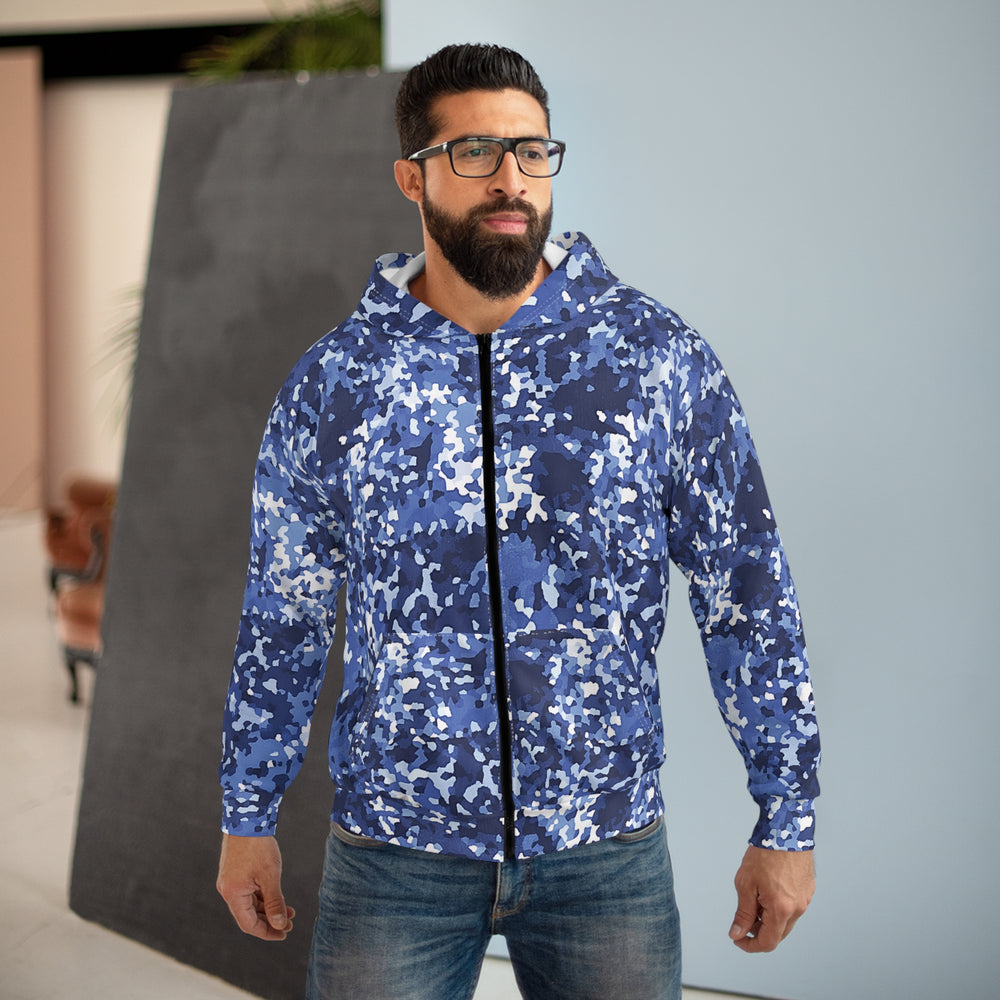 Dutch NFP Blue Camo Unisex Zip Hoodie